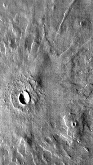 Closer look at Mars reveals new type of impact crater