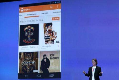 Chris Yerga, Google engineering director for Android, announces the new Google Play Music All Access on May 15, 2013