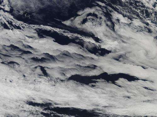 Clouds over the southern Indian Ocean