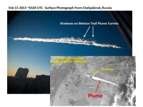 Colorado State University scientists identify visible, infrared imagery left by meteor across Russia