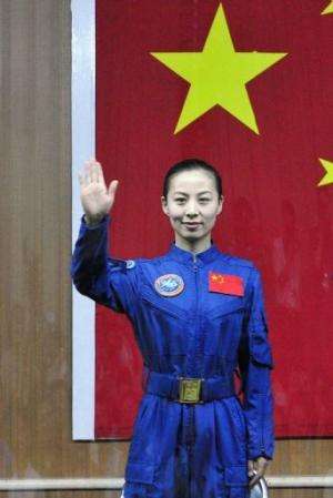 Crew member of the Shenzhou-10, Wang Yaping, during a press conference on June 10, 2013