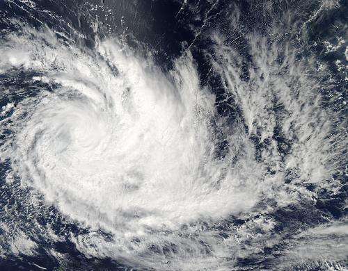 Cyclone Imelda turned the corner on NASA satellite imagery