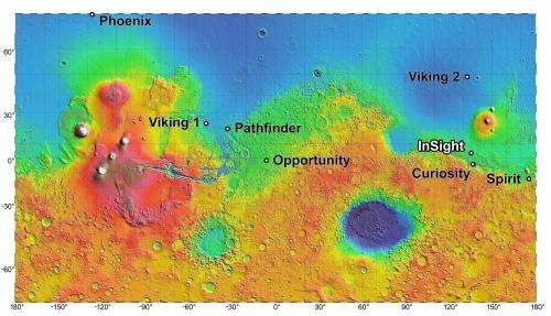 NASA evaluates four candidate sites for 2016 Mars mission