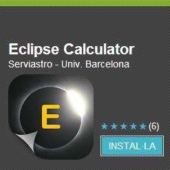 Eclipse Calculator: A new application to simulate eclipses on your mobile