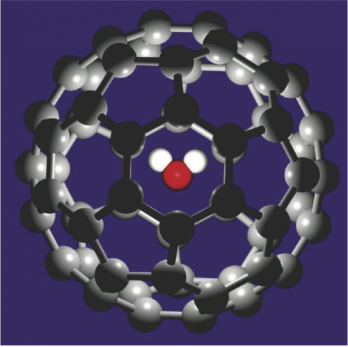 Engineers manipulate a buckyball by inserting a single water molecule