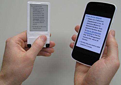 E-paper display powered by NFC from smartphone (w/ Video)