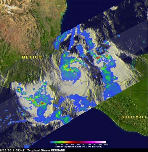 Fernand's remnants still drenching eastern Mexico