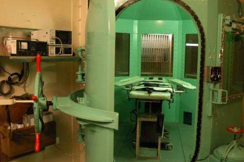 File photo of California's San Quentin Prison execution chamber where lethal injections of death row prisoners are carried out