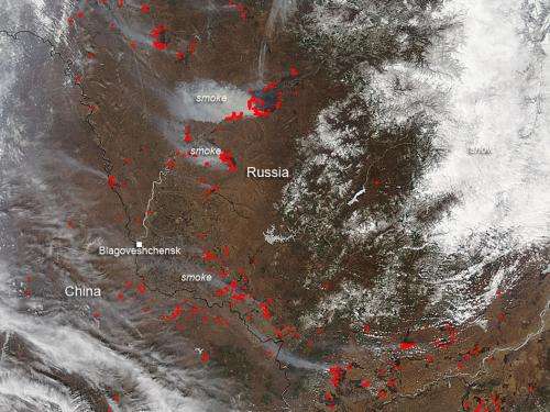 Fires in eastern Russia