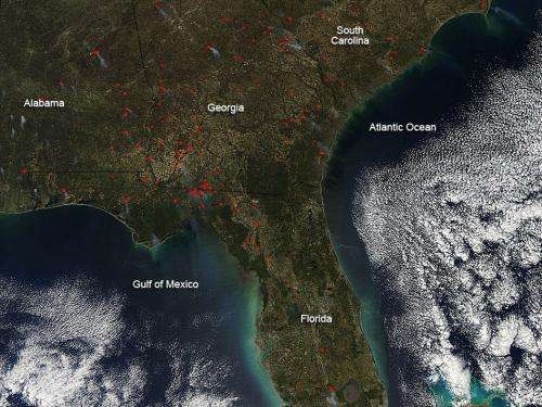Fires in Southeastern United States