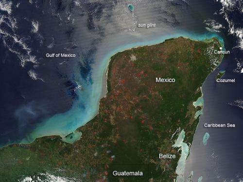 Fires in the Yucatan Peninsula