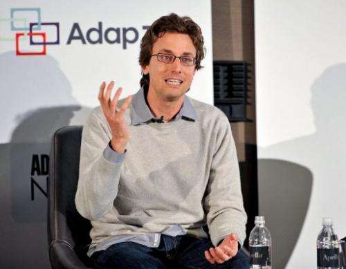 Founder and CEO of Buzzfeed, a social news website, Jonah Perretti on May 1, 2012 in New York
