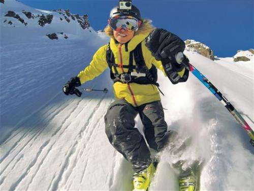 Helmet camera craze: Skiers record their own runs