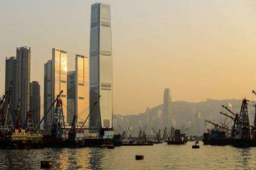 Hong Kong's skyline is shrouded in thick smog on January 9, 2013