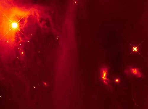 Hubble captures strobe flashes from a young star