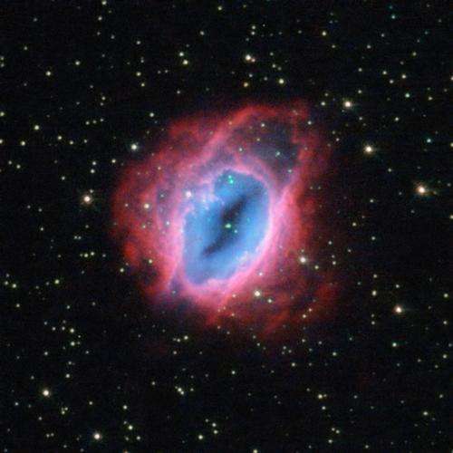 Hubble observes glowing, fiery shells of gas
