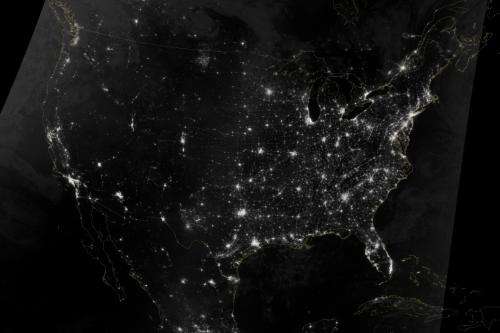 Image: U.S. holiday transportation web seen from orbit