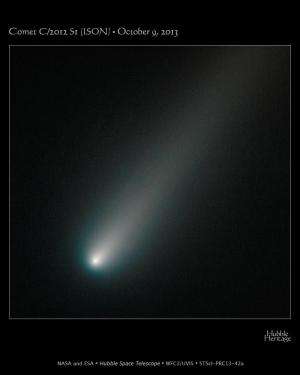Incoming comet ISON appears intact to Hubble