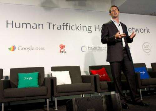 Jared Cohen, Director of Google Ideas, talks about technology's role in aiding anti-trafficking efforts on April 9, 2013