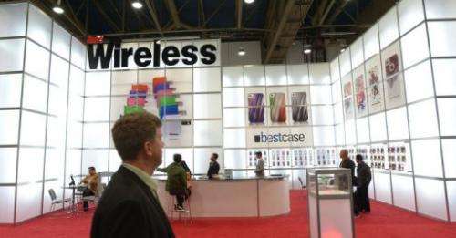 Just Wireless booth, pictured at the 2013 International CES at the Las Vegas Convention Center, on January 10, 2013