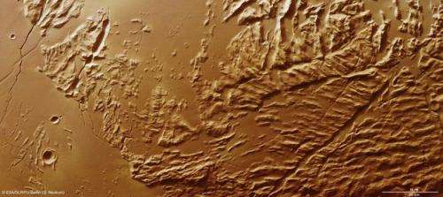 Landslides and lava flows at Olympus Mons on Mars