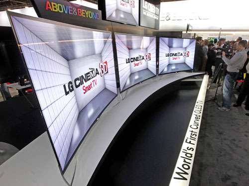 LG shows its first OLED TV with curved screen