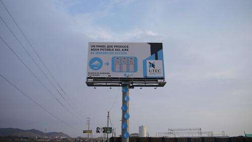 Lima billboard is tapped for drinking water