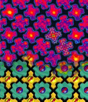 Magnetic nano-chessboard puts itself together: Researchers switch the quantum properties of magnetic molecules