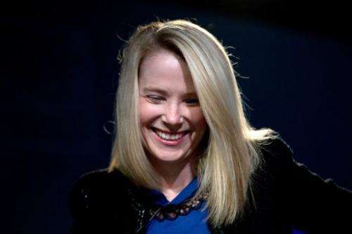 Marissa Mayer, CEO of Yahoo!, smiles on January 25, 2013 at the Swiss resort of Davos