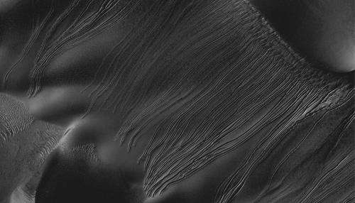 Marks on martian dunes may be tracks of dry-ice sleds