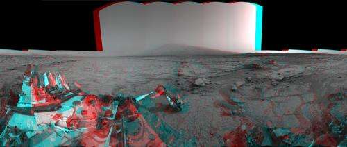 Mars Stereo View from 'John Klein' to Mount Sharp -- Raw