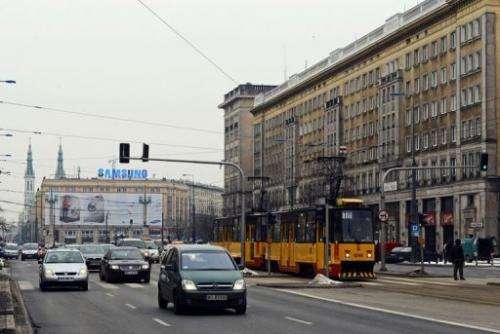 Marszalkowska street in Warsaw is pictured on March 21, 2013.