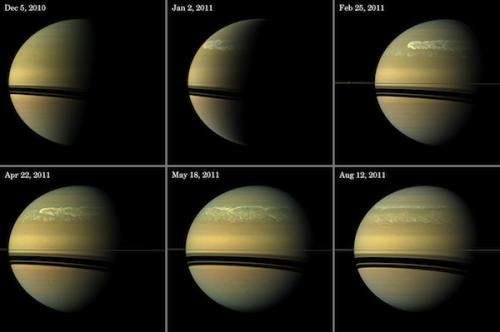 Massive storm pulls water and ammonia ices from Saturn's depths