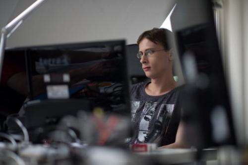 Melanie Altrock, 27-year autistic programmer, at her work station in Auticon in Berlin on May 30, 2013