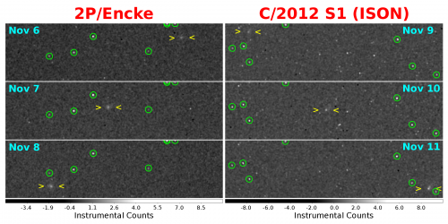 MESSENGER detects comets ISON and Encke, prepares for closer encounters