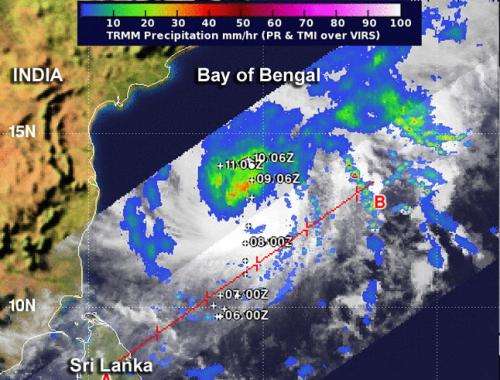 NASA eyes Tropical Cyclone Madi's rainfall