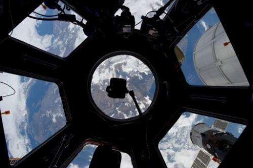 NASA image photographed through the Cupola on the International Space Station on December 29, 2011