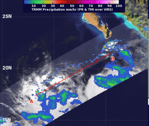 NASA measures moderate rainfall in newborn Tropical Storm Ivo
