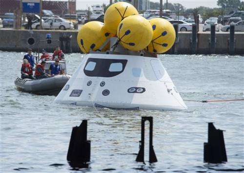 NASA, Navy practice space-capsule recovery