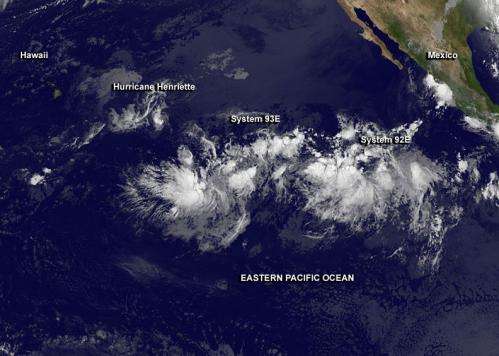 NASA paints a panorama of Pacific tropical cyclones