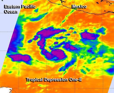 NASA sees first Eastern Pacific tropical depression to open season