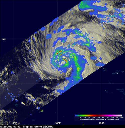 NASA sees hint of Typhoon Lekima's rapidly intensification