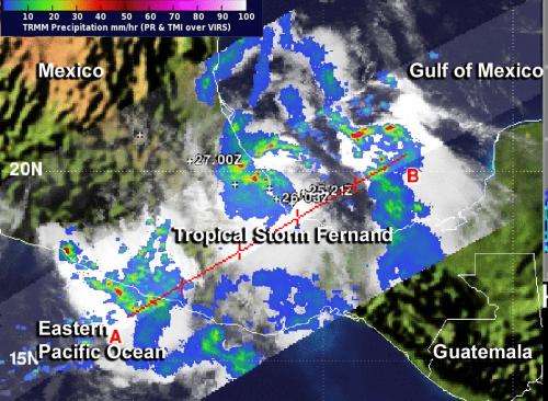 NASA sees quick forming Tropical Storm Fernand soaking Mexico
