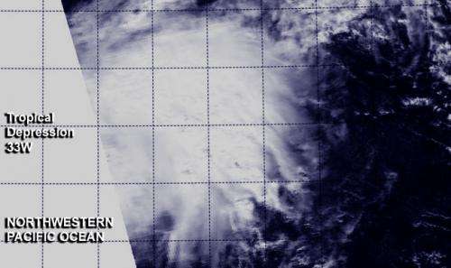 NASA sees thirty-third tropical depression form in Northwestern Pacific