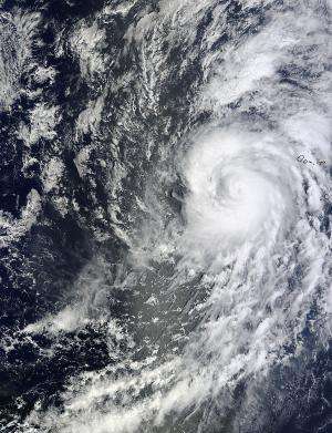 NASA's Terra satellite spots Hurricane Humberto's cloud-filled eye
