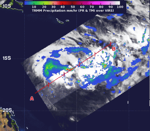 NASA's TRMM satellite sees Tropical Cyclone 19P form