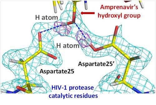 Neutron studies of HIV inhibitors reveal new areas for improvement in drug design to enhance performance, combat resistance and 