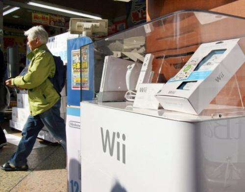 Nintendo's video game console &quot;Wii&quot; is displayed at a Tokyo electronic shop on December 1, 2006