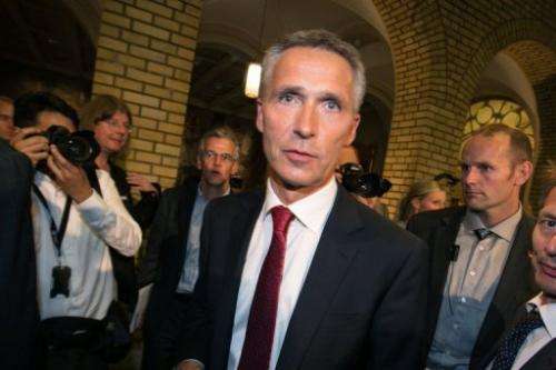 Norway's Prime Minister Jens Stoltenberg after a television debate, September 9, 2013 in Oslo, Norway