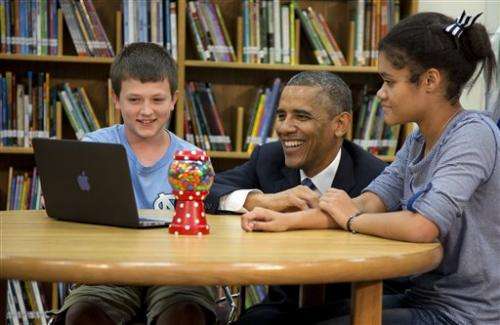 Obama pushes plan for fast Internet in US schools